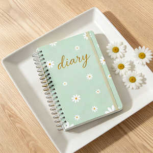 Cuaderno A5 Daisy, Diario con Páginas Gruesas, Encuadernado en Espiral, Banda Elástica, para Dibujar y Escribir - Product Image 3