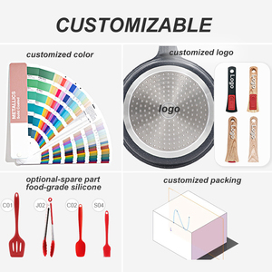 Fond en fonte d'aluminium moulé sous pression sans BPA poêle à crêpe antiadhésive 8in/10in gaz et induction prêt <span class=keywords><strong>avec</strong></span> poignée <span class=keywords><strong>amovible</strong></span> - Product Image 6