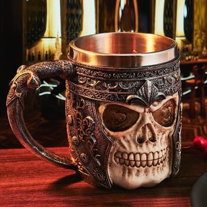 Kubek Czaszki <span class=keywords><strong>Bones</strong></span> Goblet Set Gothic Game Over Mug Skull Jarra de cerveza de acero inoxidable - Product Image 6
