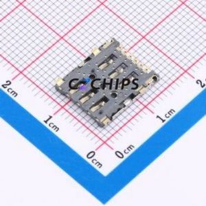 XDSM-0639-0250 SIM Card Connector SMD Connector Flip Cover Type Nano SIM Card 1.4mm - Product Image 2