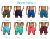 Shorts de bain pour hommes à séchage rapide et respirants, coupe décontractée, avec cordon de serrage personnalisé, couleur unie, technique, imperméable, vente en gros usine