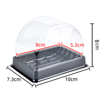 Conteneur de présentation jetable en plastique PET pour gâteaux roulés, hamburgers, aliments pour bébés, emballage personnalisable, taille ajustable, impression UV
