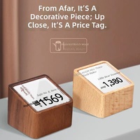 Porte-étiquettes en bois massif, support de présentation pour cartes de prix, présentoir de menu de table pour restaurant, café, boutique