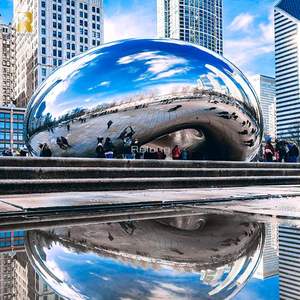 RELong nổi tiếng lớn đánh bóng thép không gỉ đám mây điêu khắc tượng cho thành phố công cộng cảnh quan nghệ thuật cài đặt - Product Image 1