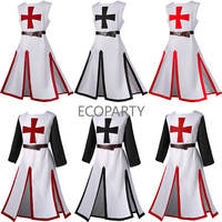 Fantasia de pirata viking, dia das bruxas, guerreiro medieval, roupa para cosplay larga, larga, capacete masculino