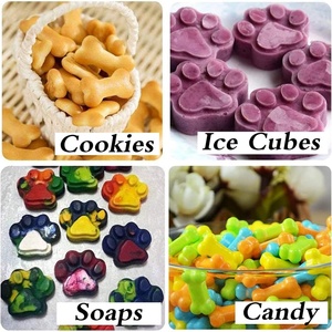 Moules en silicone Patte de chiot et os, antiadhésifs, qualité alimentaire, <span class=keywords><strong>emporte</strong></span>-pièces pour chocolat, bonbons, gelée, glaçons - Product Image 5