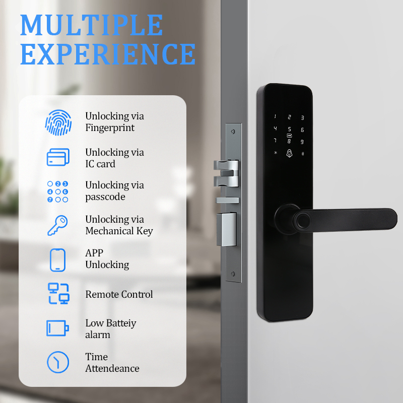 Security Electronic Handle Digital Tuya Ttlock Cerraduras Inteligentes Con Wifi Keys Fingerprint Smart Lock Door · image 3