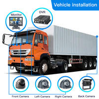 Système de caméra de recul CCENTEN, métal et plastique, camion lourd, véhicule, bus, H.264 SD DVR, 4 canaux, boîte noire de voiture, 7 pouces