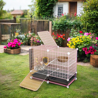 Cage multifonctionnelle en métal pour animaux de compagnie, intérieur et extérieur, pour le jardin, caisse pour petits animaux, pour oiseaux, lapins, cochons d'Inde.