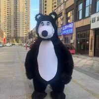 Costume de mascotte géant gonflable Ours Masha, tenue de dessin animé en peluche longue pour événements, défilés et spectacles