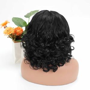 Peluca de Cabello Sintético con Diadema, Ondulada y Rizada, de 14 Pulgadas, Resistente al Calor, 100% Fibra de Alta Temperatura, 180% de Densidad, Hecha a Máquina - Product Image 4