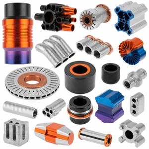 Ensemble de composants en aluminium usinés CNC, pièces de précision multicolores, service d'usinage et de tournage CNC en acier inoxydable OEM - Product Image 1