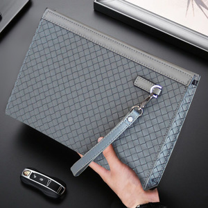 Borsa a Mano da Uomo in Pelle PU, Pochette Lunga, Portafoglio da Uomo, Sac à Main Pour Homme Avec Empreinte, Portefeuille Homme En Cuir CD03 - Product Image 5