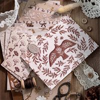 Blocs-notes 3D brodés en relief, 28 feuilles, papier décoratif vintage pour journal et scrapbooking, papeterie scolaire promotionnelle