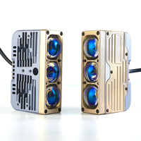 Phare avant de voiture S3P 95 Watt 12V tout-terrain 6000K Bi LED CSP étanche à trois lentilles pour grille de calandre