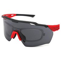 Factory Direct Vented Semi Rimless Wraparound Shield Sports Sunglasses for Motorcycle Riding Driving Outdoor Hiking Fishing Golf
