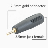 Adaptateur convertisseur audio stéréo TRS 2,5 mm mâle vers 3,5 mm femelle à 3 pôles, neuf, avec protection contre les courts-circuits