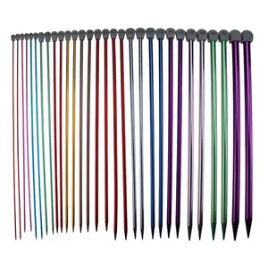 15 sets, 1 set, a total of 30 Colorful Single Pointed Knitting Tool Sweater Needle Crochet Hook