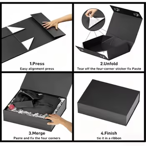 Siyah Premium Renkler Özel Manyetik Açılır Kutu Lüks Ürünler Parfüm Hediye Kutusu Düğün Hediyesi Pahalı Mücevher Ambalaj Kutusu - Product Image 5