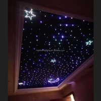 Éclairage à fibres optiques LED 16W multicolores, kit de plafond DIY, moteur de lampe