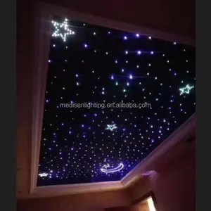आरजीबी/सफेद प्रकाश पॉलिएस्टर फाइबर ऑप्टिक स्टार छत झूठी पैनल