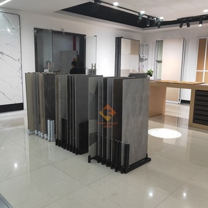 Tùy chỉnh hiện đại Kim Loại Đá <span class=keywords><strong>Rack</strong></span> hiển thị Pull-out xoay gạch Rock slab trượt giá cho gốm showroom Mẫu hiển thị - Product Image 3