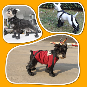 Stivali da <span class=keywords><strong>pioggia</strong></span> per cani invernali con bretelle impermeabili antiscivolo scarpe calza per cani Pet Pet zampa protettore per Bulldog passeggiate all'aperto - Product Image 6