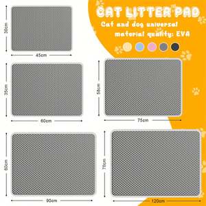 Diseño de malla suave y cómodo, doble capa a prueba de fugas, Material Eva para mascotas, alfombrilla para arena para gatos - Product Image 2