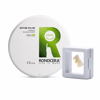 Disque de zircone semi-translucide Rondcera SHT-ML Pro 4D 42%-49% pour dents antérieures, zircone dentaire cliniquement prouvée