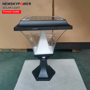 Grand pilier <span class=keywords><strong>solaire</strong></span> d'<span class=keywords><strong>extérieur</strong></span> 10W aluminium moulé sous pression 3000K 6000K lampe pour porte de jardin composés résidentiels poteau de clôture de voie - Product Image 1