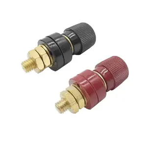 Red & Black 555 Type M8 8mm Power Terminals Binding Post Connector 555 M8 Male Plug Screw 200A High Current Terminal Connectors