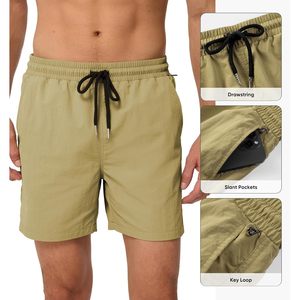 FOXA Maillot de bain pour homme avec doublure en maille, short de plage léger pour homme, maillot de bain pour sports d'été - Product Image 2