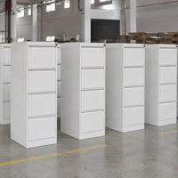 Armoire de classement en acier à 4 tiroirs pour le rangement de documents de bureau avec serrure, grande capacité, fabricant de meubles métalliques