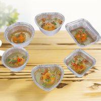 Moules à tartelettes en aluminium rondes, gobelets en aluminium jetables résistants à la graisse, pour utilisation en friteuse à air et au four