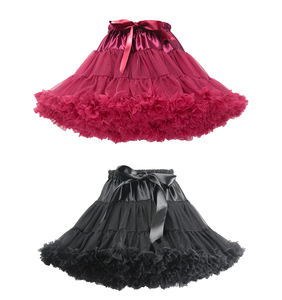 नई शैली वयस्क pettiskirt पॉलिएस्टर षट्भुज जाल स्तरित <span class=keywords><strong>tulle</strong></span> बैले टूटू स्कर्ट धनुष महिलाओं के साथ - Product Image 6