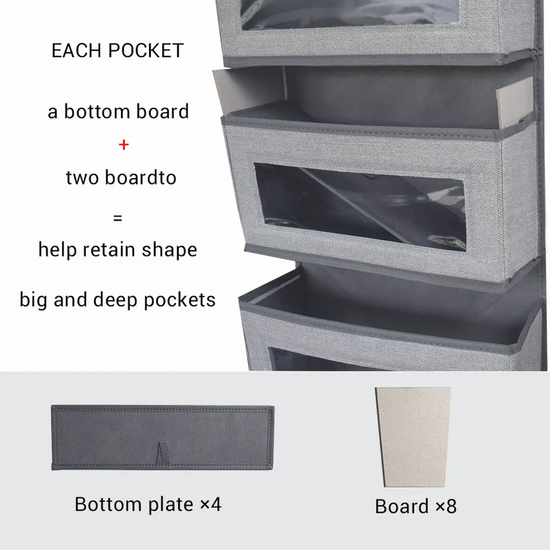 Foldable Hanging Storage Organizer with Clear