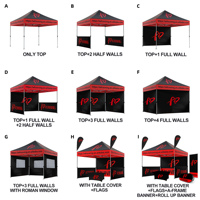 Tentes pliantes de qualité commerciale, robustes, 10 pieds x 10 pieds, entièrement personnalisées en couleur, avec logo de marque, chapiteaux et tonnelles