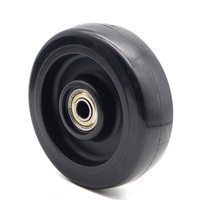 Diamètre 63mm-125mm Largeur 31mm Roues pivotantes en acier et fer avec trous de 10mm 8mm Roulement en plastique Remplacé par ALXE PU PP TPR PA