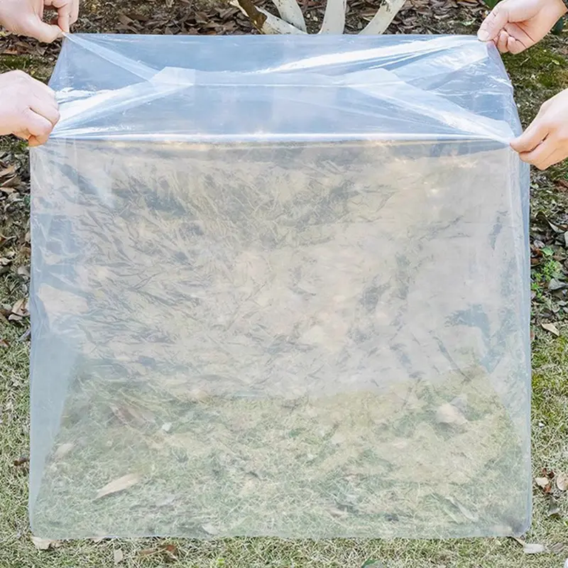 स्वनिर्धारित लोगो बड़ा पारदर्शी जलरोधक धूल पैकिंग फिल्म प्लास्टिक पीई पैलेट कवर बैग