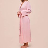 OEM ODM Personnalisable Vêtements de détente, Chemises de nuit et Peignoirs pour femmes, en Modal ultra doux, longueur intégrale, 92% Modal 8% Spandex, 180g