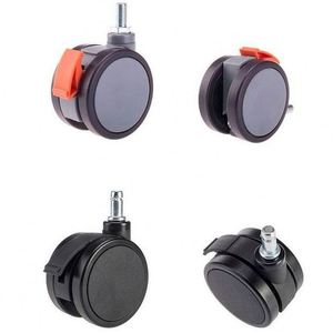 Chaises <span class=keywords><strong>De</strong></span> Salle Manger <span class=keywords><strong>A</strong></span> <span class=keywords><strong>Roulette</strong></span> Stuhl Rollen 6 Pouces 8 Noir Pu <span class=keywords><strong>Roulette</strong></span> Roues <span class=keywords><strong>De</strong></span> Nivellement 50Mm Ressort - Product Image 4
