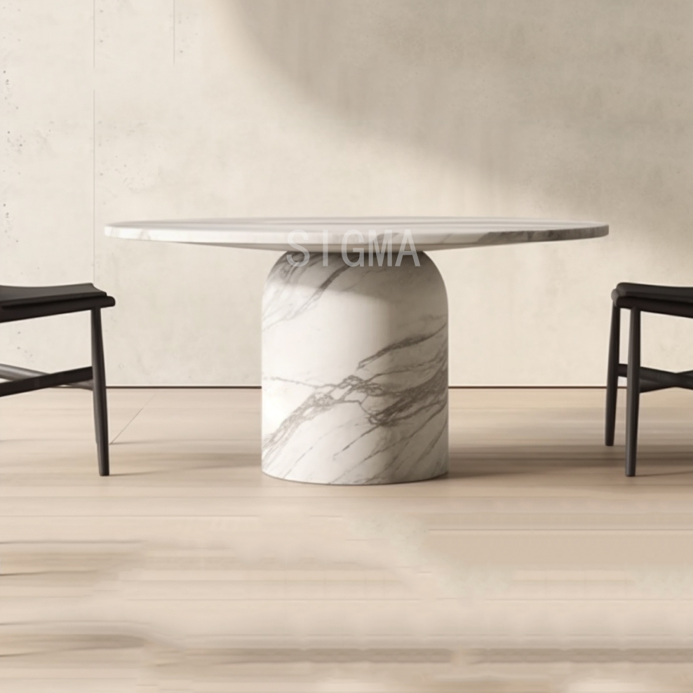 New Arrival Round Dinning Table And Chair Set Solid Wood Furniture Living Room