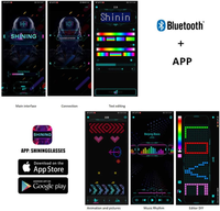 Lunettes Bluetooth personnalisées à LED pour fête Lunettes intelligentes à affichage LED, pour discothèque, festivals, Noël, anniversaire
