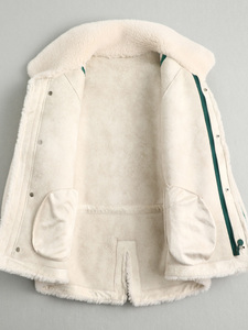 Giacca invernale da donna in vera lana sopra le dimensioni giacca calda <span class=keywords><strong>pelliccia</strong></span> da ragazza cappotto da donna giacca <span class=keywords><strong>corta</strong></span> soprabito - Product Image 3
