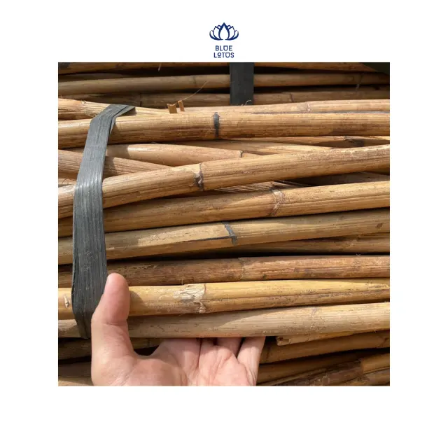 Raw Manau Rattan Bambu Cana/Rattan Polos/Atacado Rattan Reto com Forte Lótus Azul Fazenda