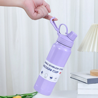 Portable isolé en acier inoxydable bouteille d'eau Durable étanche thermique Gym vélo flacon confortable poignée voyage tasse pour salle de sport