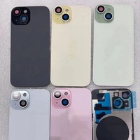 25 pièces cadre de remplacement lunette plaque métallique couvercle du boîtier arrière batterie verre porte arrière châssis pour iPhone 15 15 Pro Plus Max