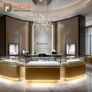 Modern Shopping Center Jewelry Display Case Wood Frame Commercial Store Jewelry Cabinet - Product Image 3