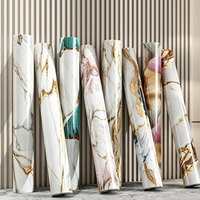 Carreaux muraux 3D en mousse PE effet marbre, autocollants, imperméables, papier peint de luxe pour la décoration de la maison, salon, autocollants muraux, papier peint