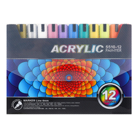 Ensemble de marqueurs acryliques à base d'eau non toxiques certifiés EN71, multicolores, pour la céramique, le graffiti, le dessin